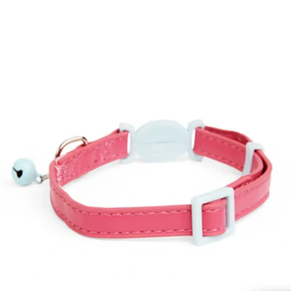 YOULY the classic Pink/Blue Colorblock Cat Collar L/XL